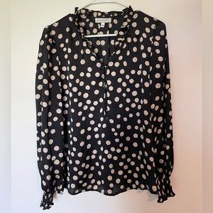 BLOUSOLOGY Womens Black Long Sleeve Blouse